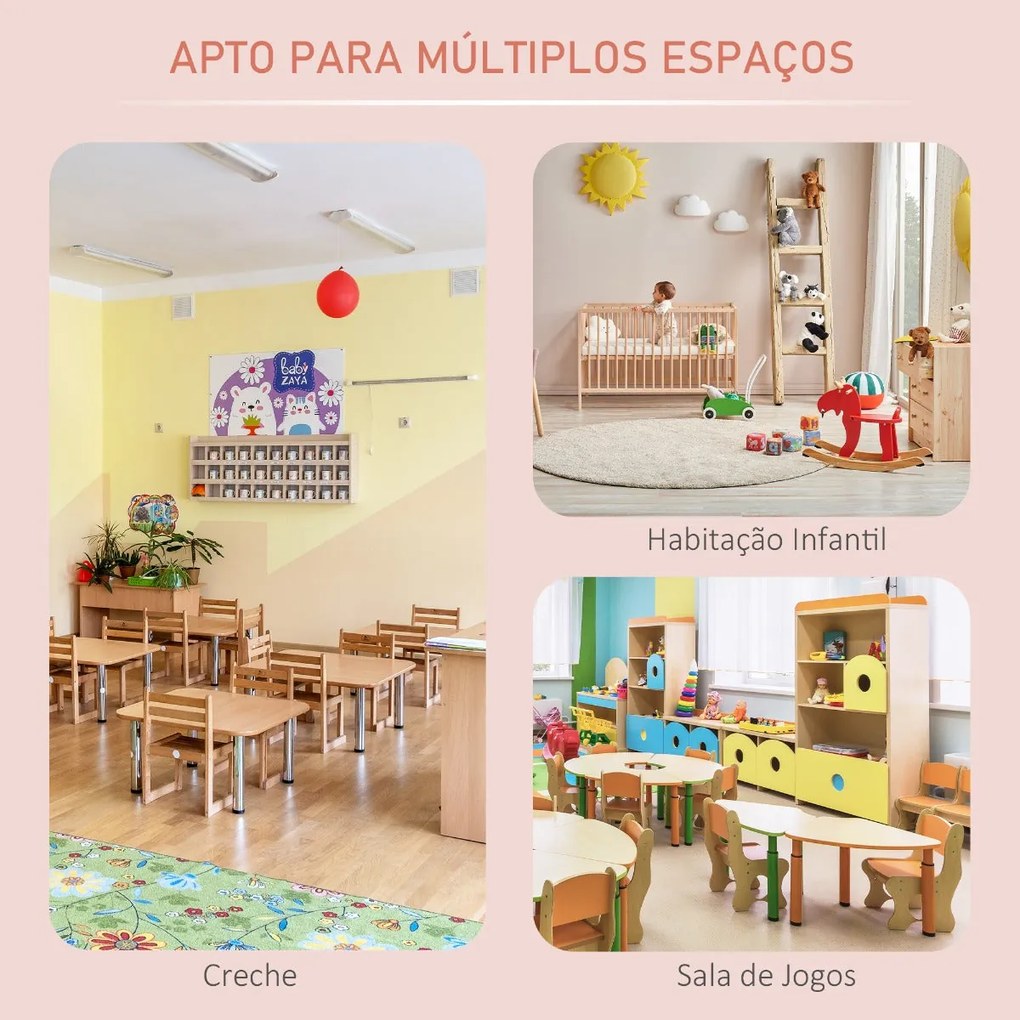 Estante Infantil Tulip - Branco e Coral - Design Moderno