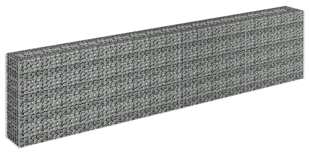 Canteiro elevado/cesto gabião 360x30x90 cm aço galvanizado