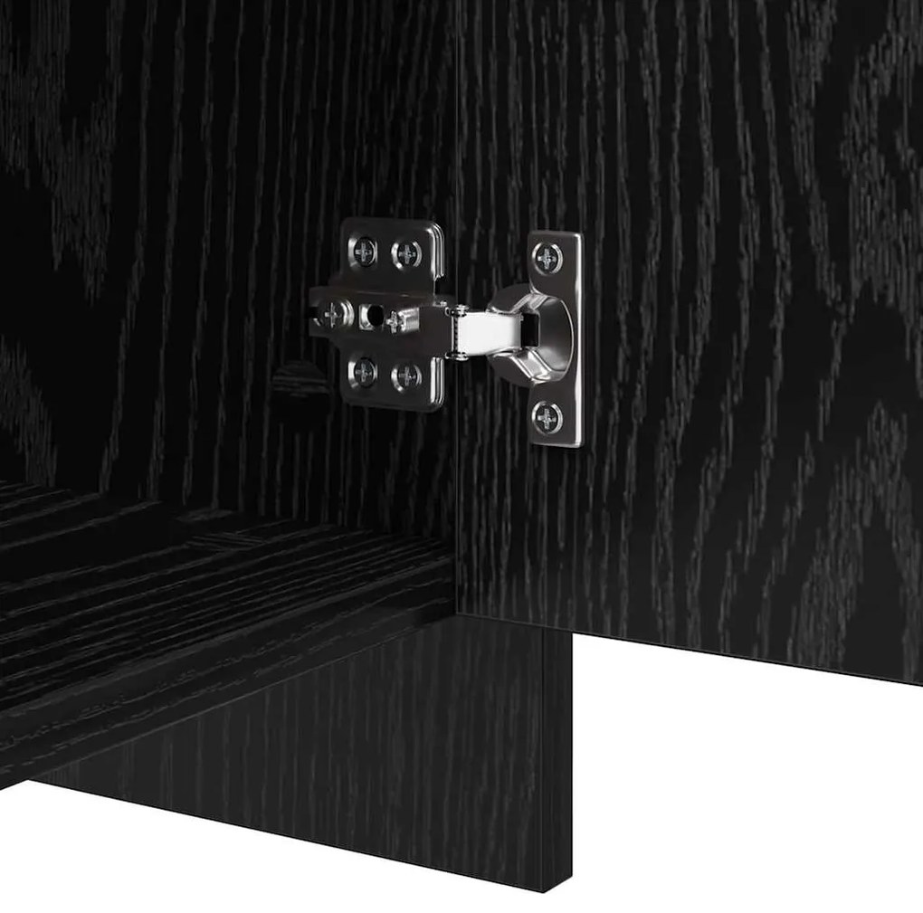 Buffet 2 pcs Carvalho preto 70 x 41 x 75 cm Madeira processada