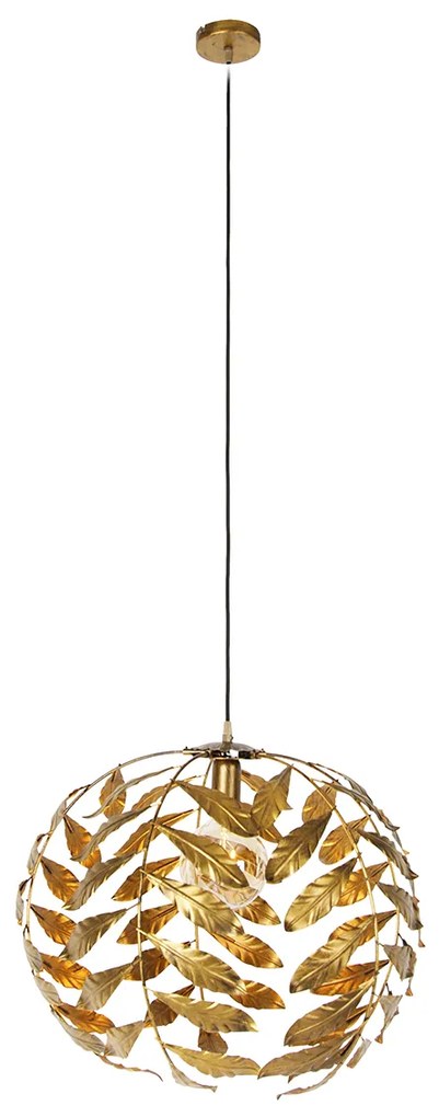 Candeeiro de suspensão vintage ouro antigo 50 cm - Linden Clássico / Antigo