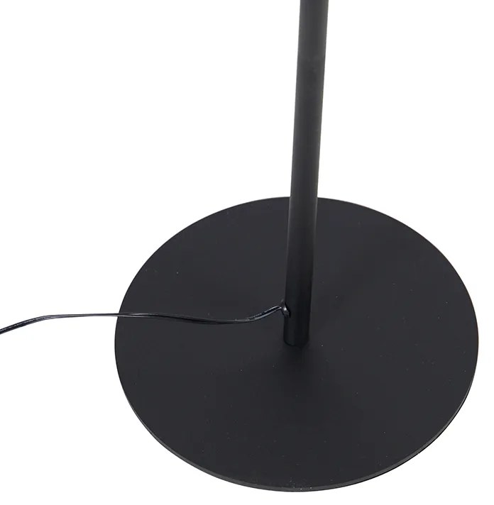 Candeeiro de pé design preto com LED e dimmer tátil - Palka