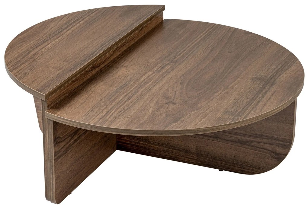 Mesa de Centro "Orion" – Nogueira, Conjunto Modular, 90x60x30 cm, Desi