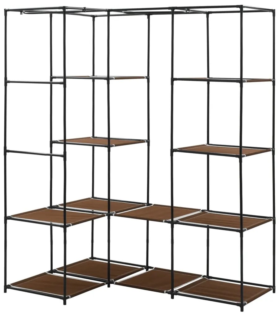 Roupeiro de canto 130x87x169 cm castanho