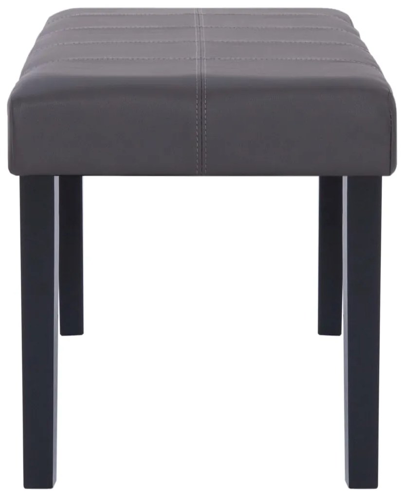 Banco 106 cm couro artificial cinzento