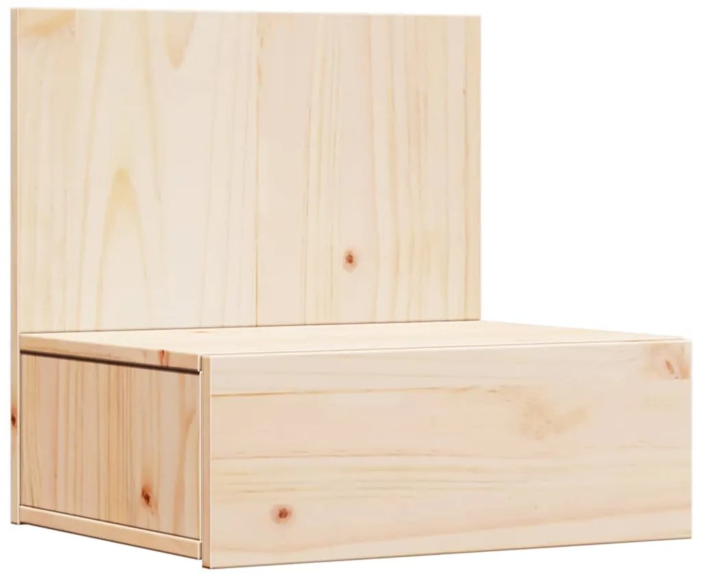 Mesa de Cabeceira Montada na Parede com gaveta 2 pcs Castanho