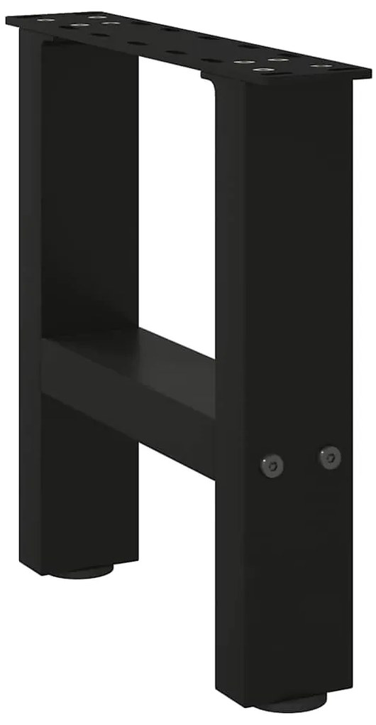 Pés para mesa de centro pretos 2 peças 40x(30-31) cm aço