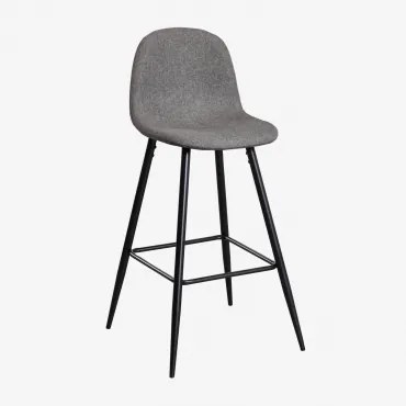 Pacote Com 4 Bancos Altos Glamm Gris Antracita & ↑75 Cm & Preto - Sklum