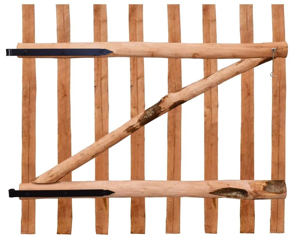 Portão para cerca 1 pc 100x90 cm madeira de aveleira impregnada