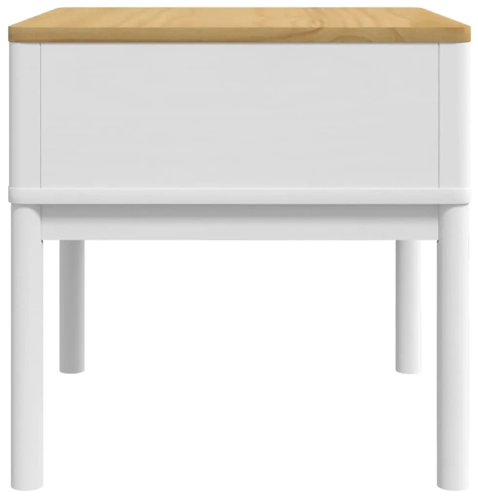 Mesa para candeeiro FLORO 55x55x54 cm pinho maciço branco