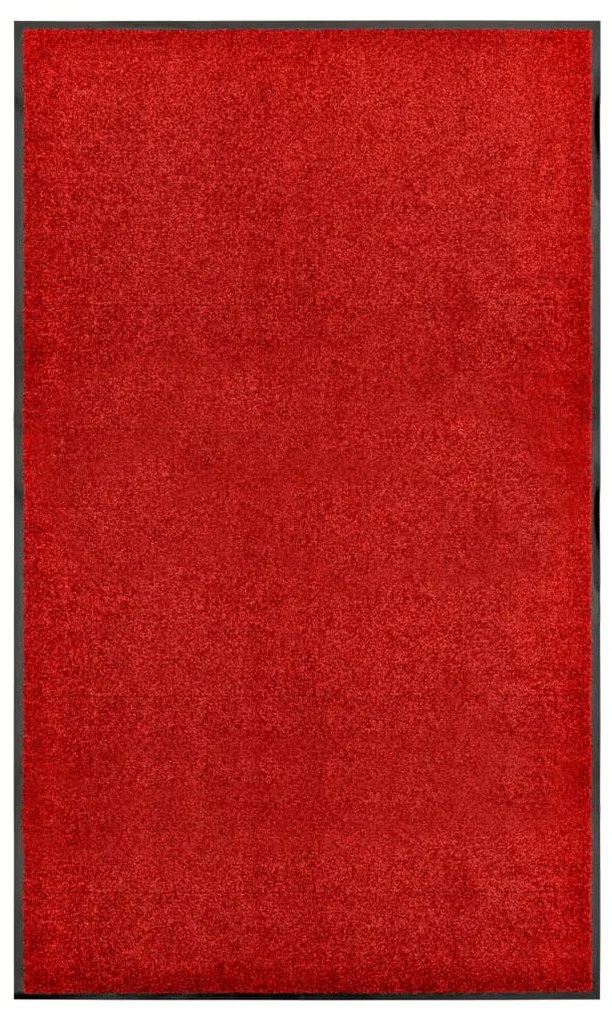 Tapete de porta lavável 90x150 cm vermelho