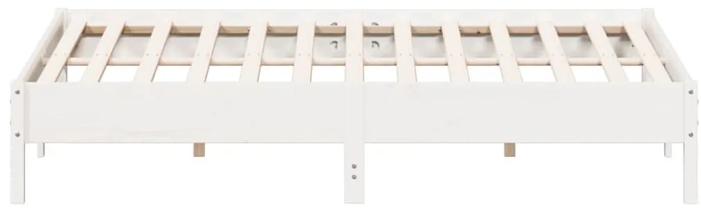 Cama sem colchão 180x200 cm madeira de pinho maciça branco