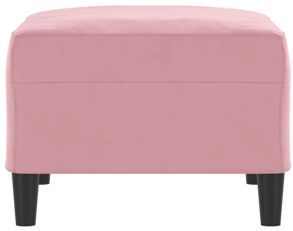 Apoio de pés 70x55x41 cm veludo rosa