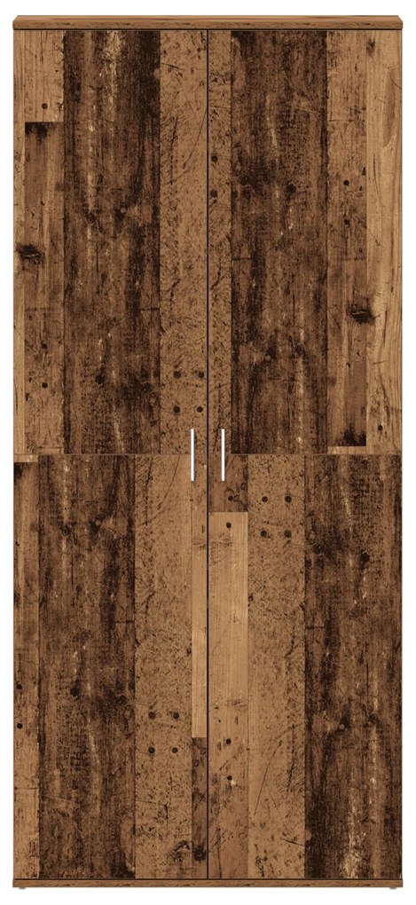Armário de Sapatos Madeira Velha 80x39x180 cm Madeira Derivada