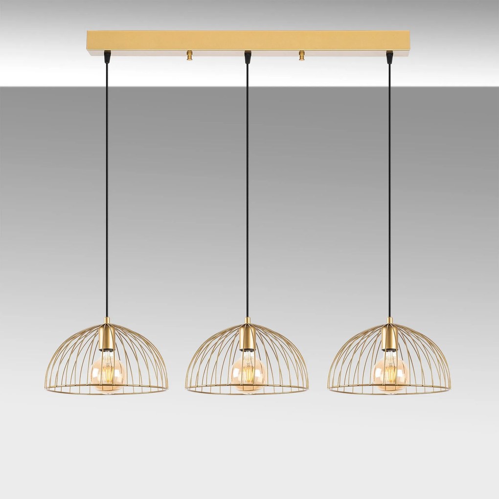 Candeeiro Telkure – Ouro Brilhante – 101 x 31 x 105 cm