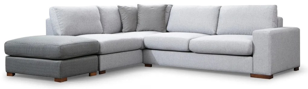 Sofá de Canto Loop - Cinza Claro - 246 cm x 266 cm