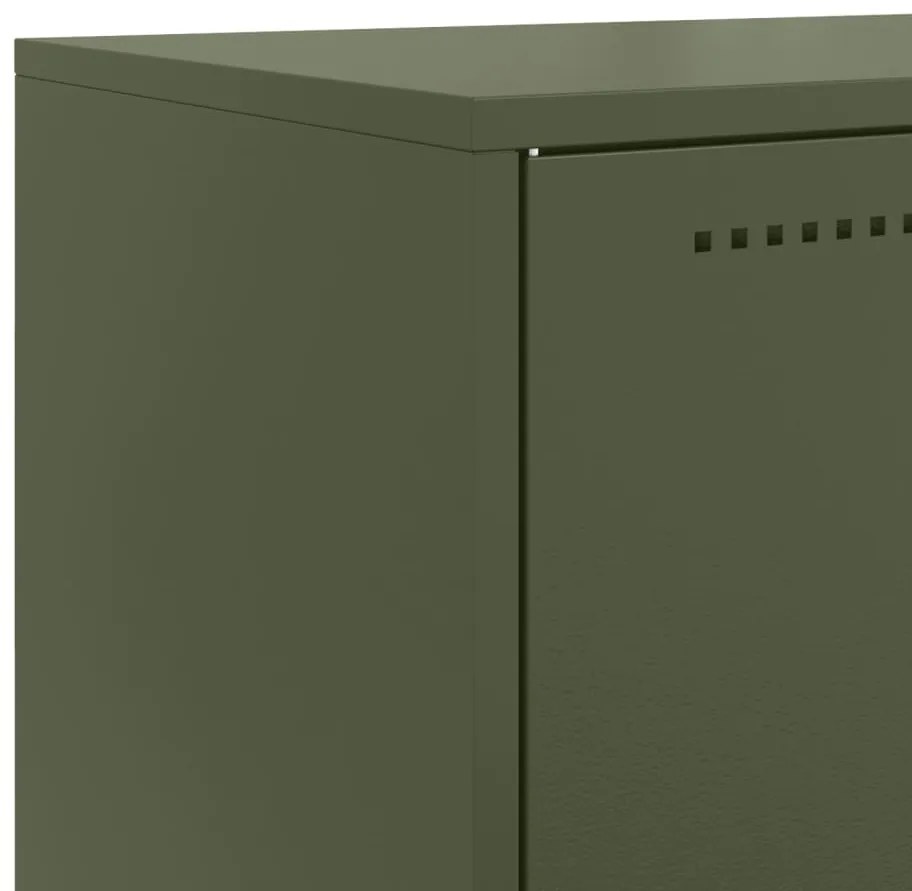 Aparador alto 68,5x38,5x107 cm aço verde azeitona