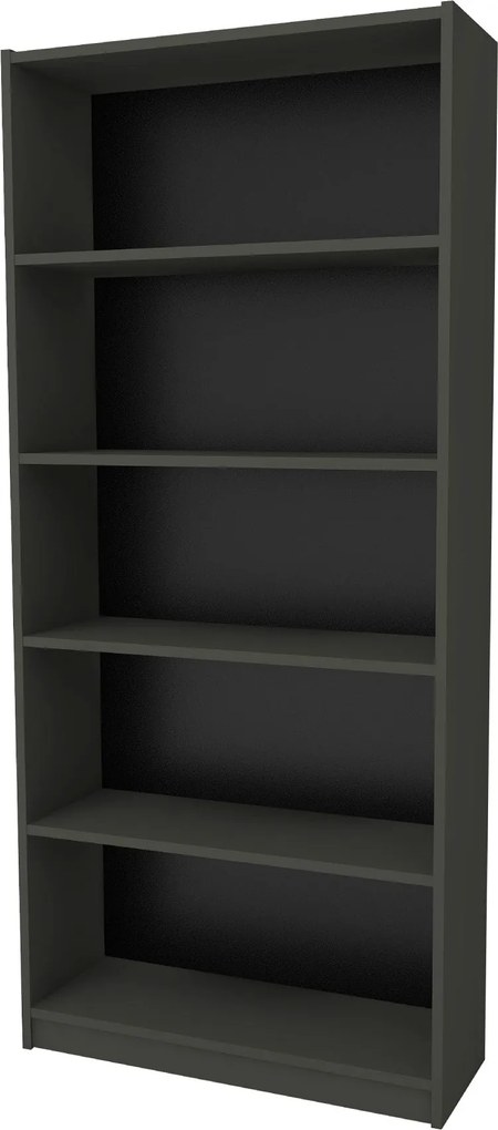 Estante Manolya – Cinzento Escuro – 80 cm x 180 cm x 28 cm