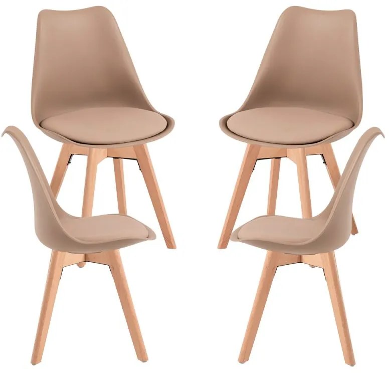 Pack 4 Cadeiras Synk Basic - Trigo