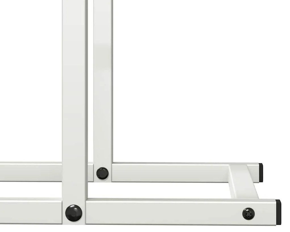 Suporte para lenha 80x25x90 cm aço laminado a frio branco