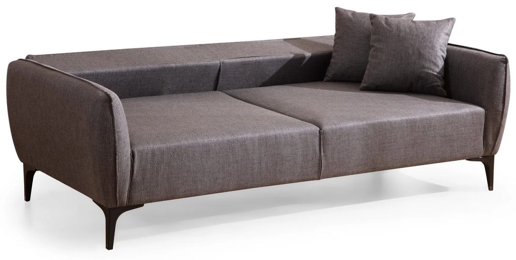 Sofá "Belissimo" de 3 Lugares – Cinzento Escuro – 220x95x67 cm – Desig