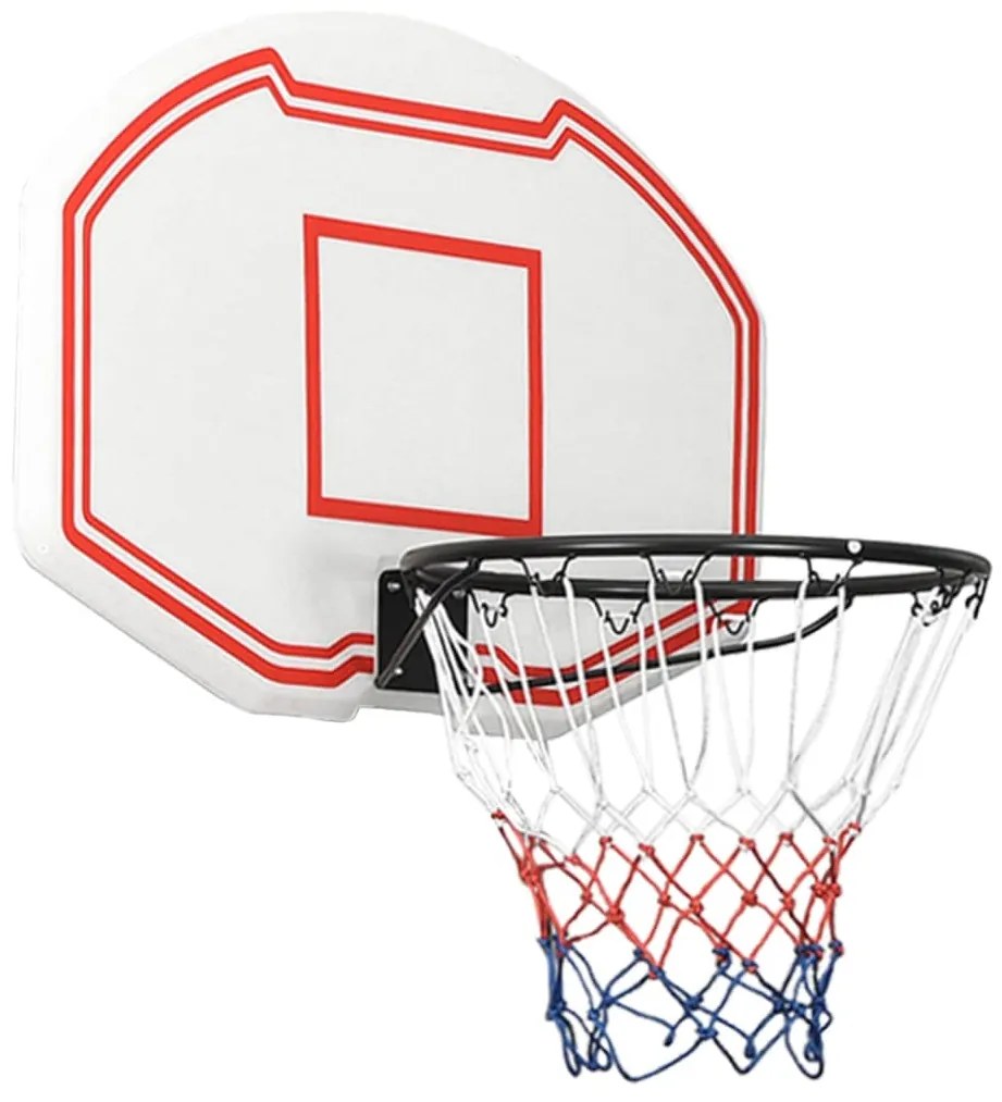 93663 vidaXL Tabela de basquetebol 90x60x2 cm polietileno branco