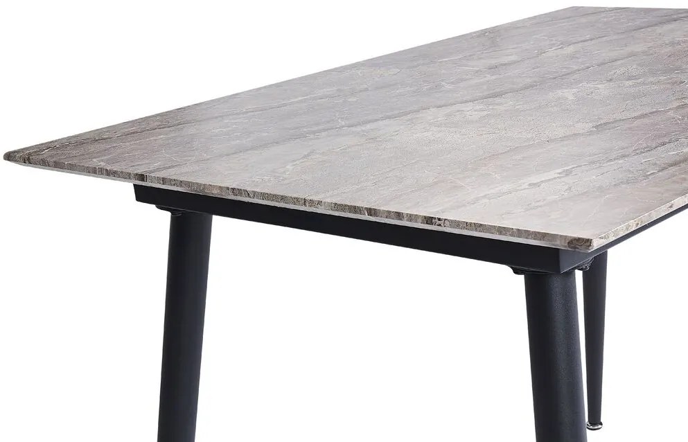 Mesa de jantar extensível efeito de pedra cinzenta 120/150 x 80 cm EFTALIA Beliani