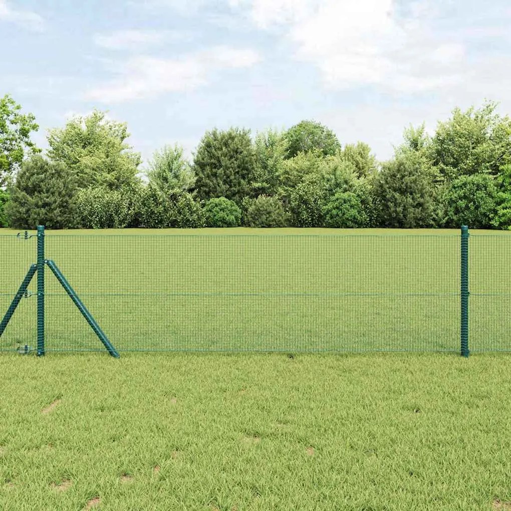 vidaXL Cerca de Arame Soldado Verde 0.4x10 m de Aço