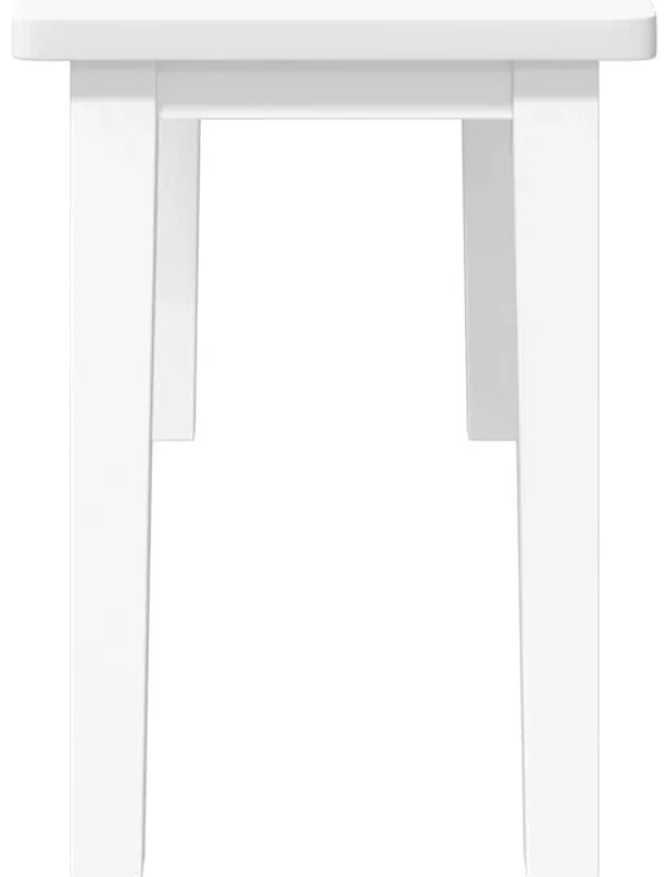 Banco 90 cm madeira seringueira maciça branco