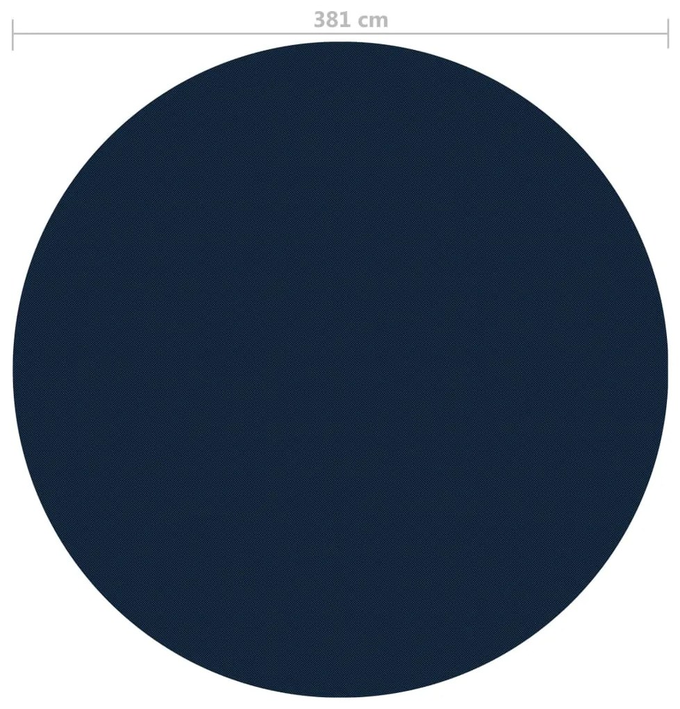 Película p/ piscina PE solar flutuante 381 cm preto e azul