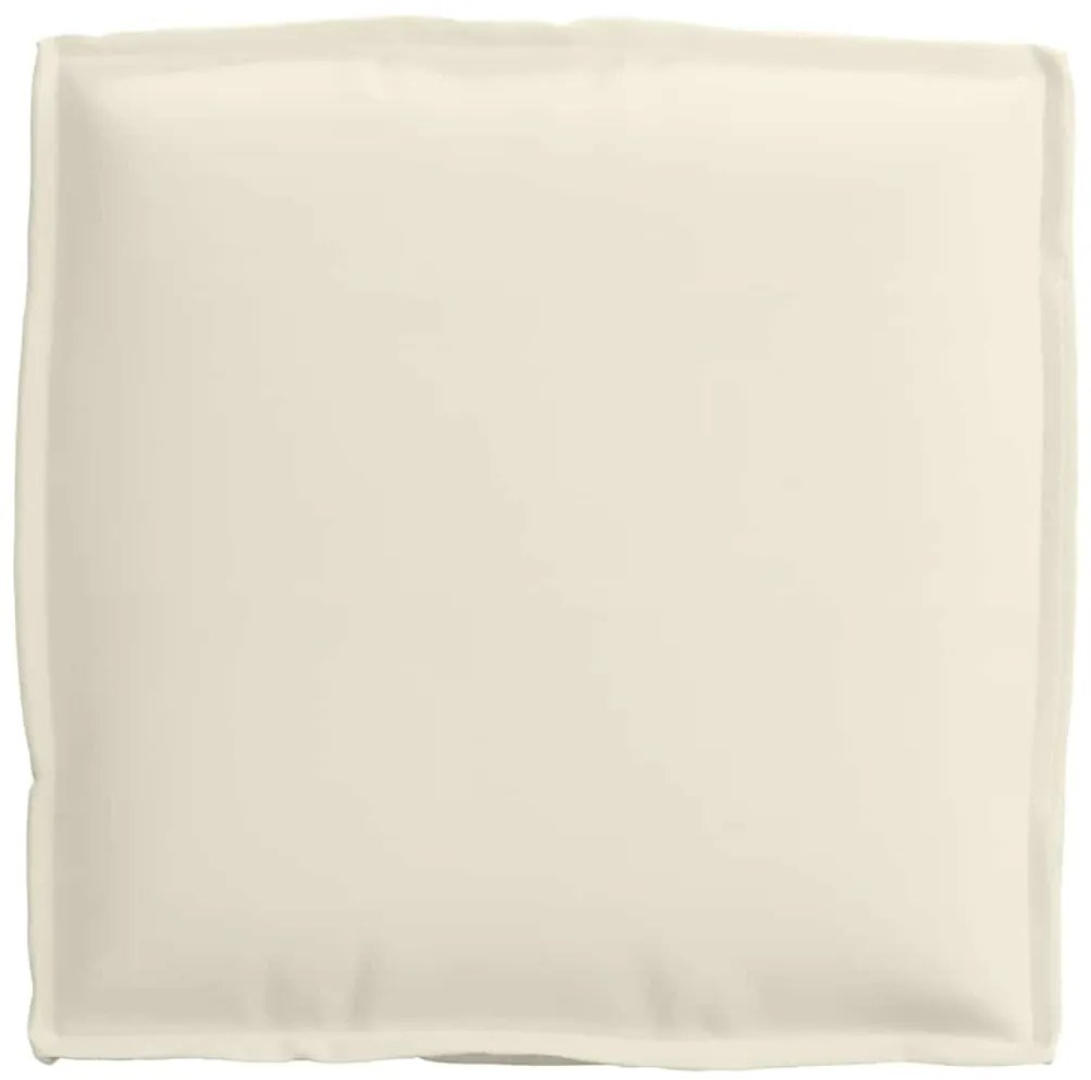 Almofadas de Pallet para Assento 2 pcs Creme 40x40x8 cm Tecido Oxford
