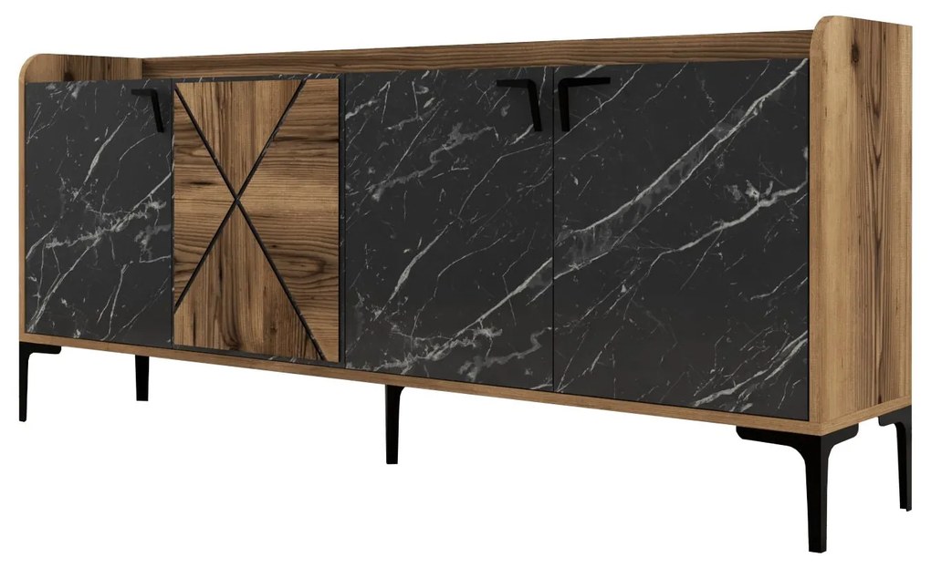 Console Venedik – Walnut Black – 180 cm x 78 cm x 35 cm