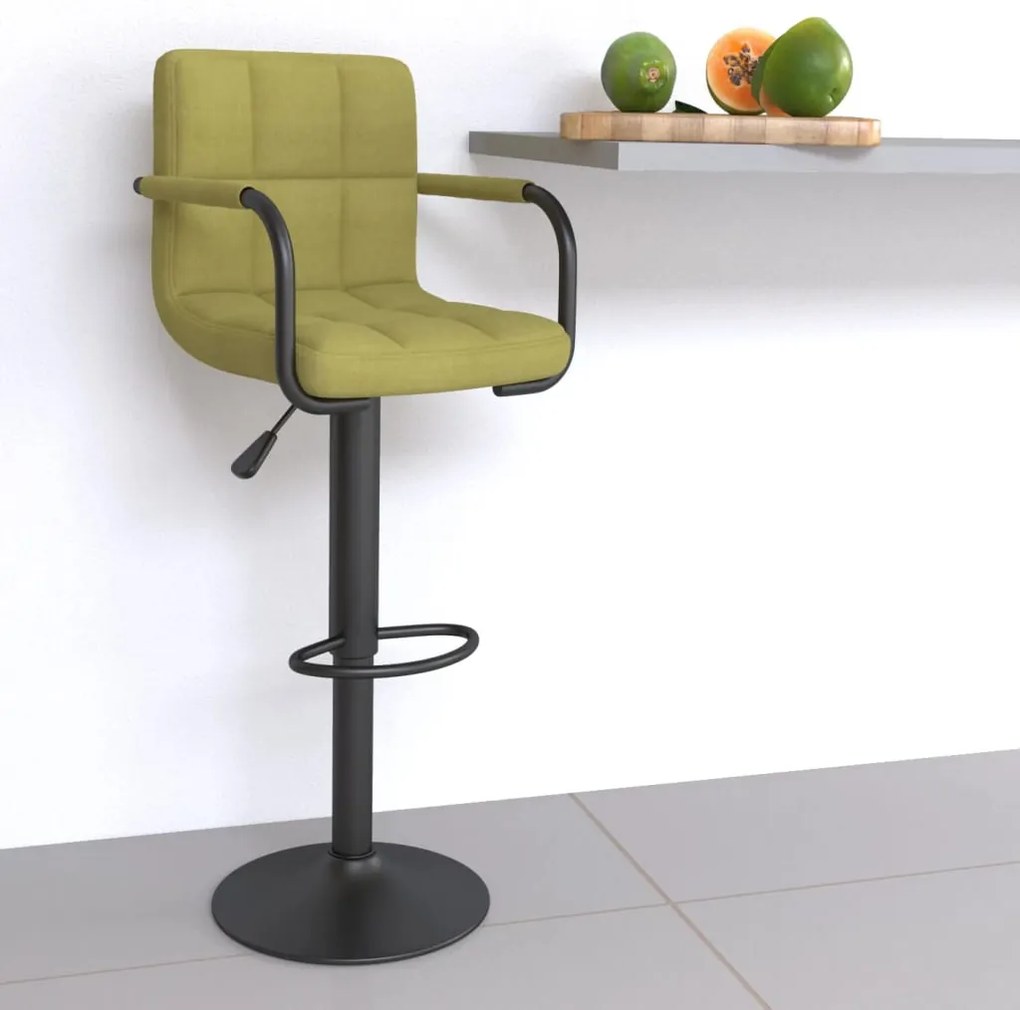 vidaXL Banco de bar tecido verde