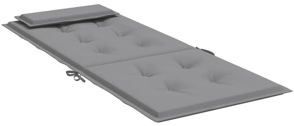 Almofadões p/ cadeira encosto alto 2 pcs tecido oxford cinzento