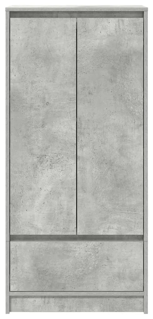 Armário com gaveta 55,5x34x119,5 cm cinzento cimento