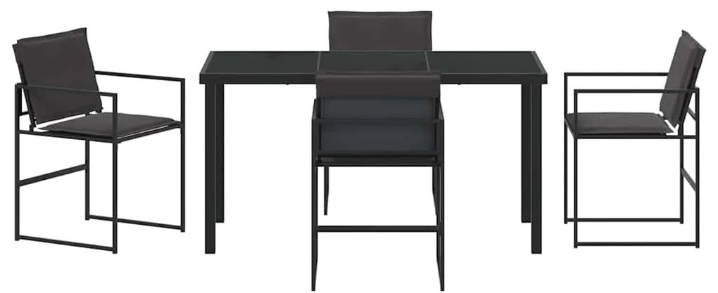 Conjunto de Jantar de Jardim de 5 Peças com Almofadas de Textileno Pre