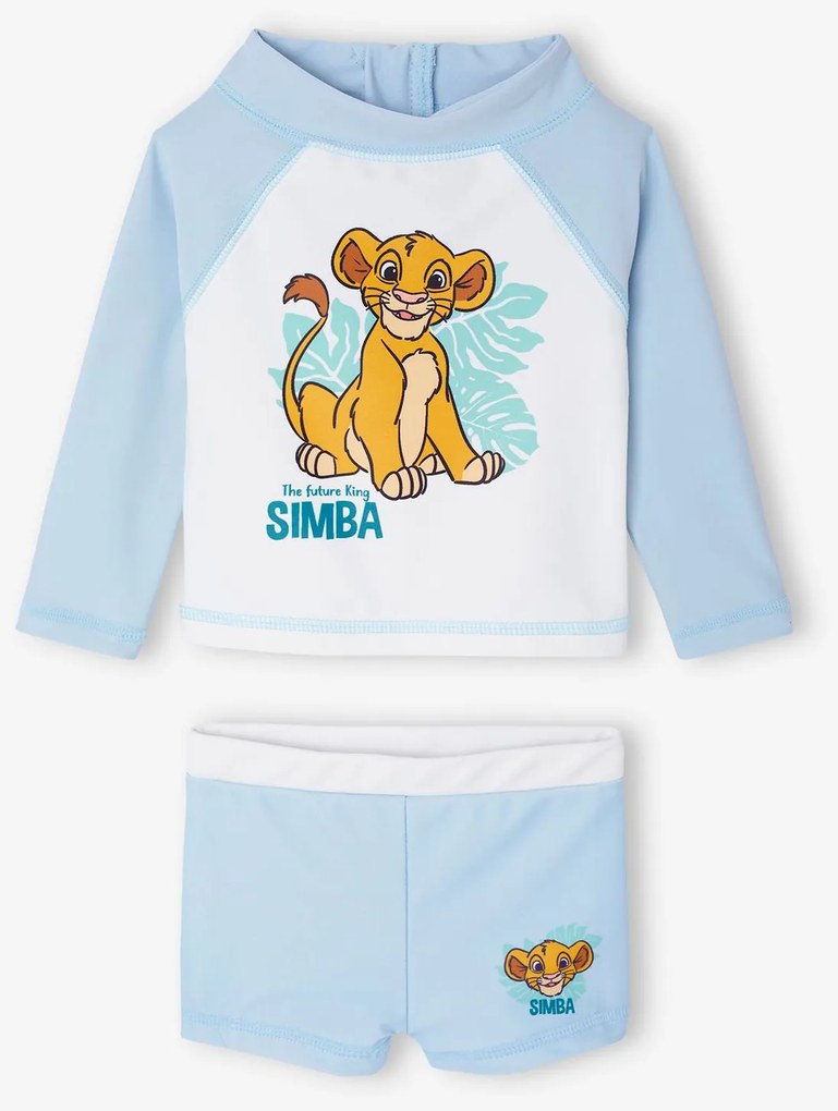 Conjunto de banho para bebé, Simba camisola anti-UV + calções Disney® Rei Leão azul-céu