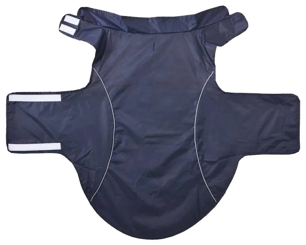 Capa de chuva para cães com tiras reflectoras azul-marinho 3XL