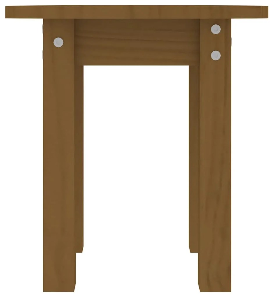 Mesa de centro Ø 35x35 cm madeira de pinho maciça castanho-mel