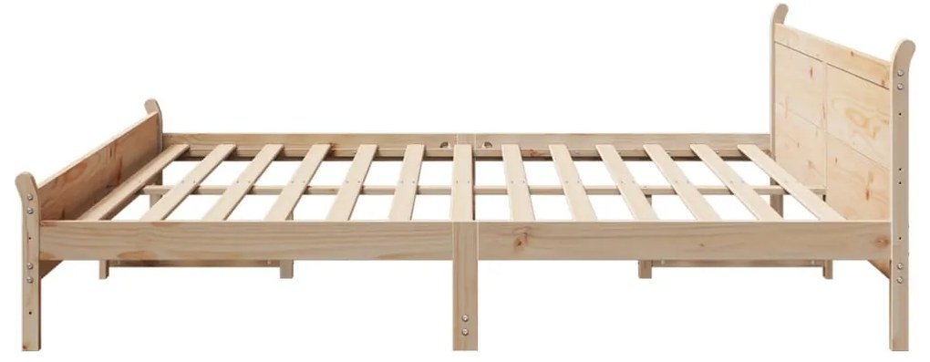 Cama sem colchão 200x200 cm madeira de pinho maciça