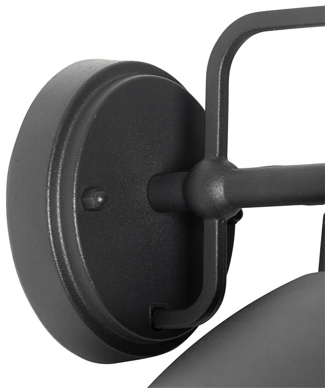 Candeeiro de parede exterior moderno preto IP44 - Marcel Moderno