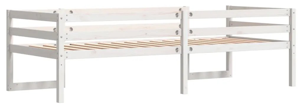 Estrutura de cama infantil 90x190 cm pinho maciço branco