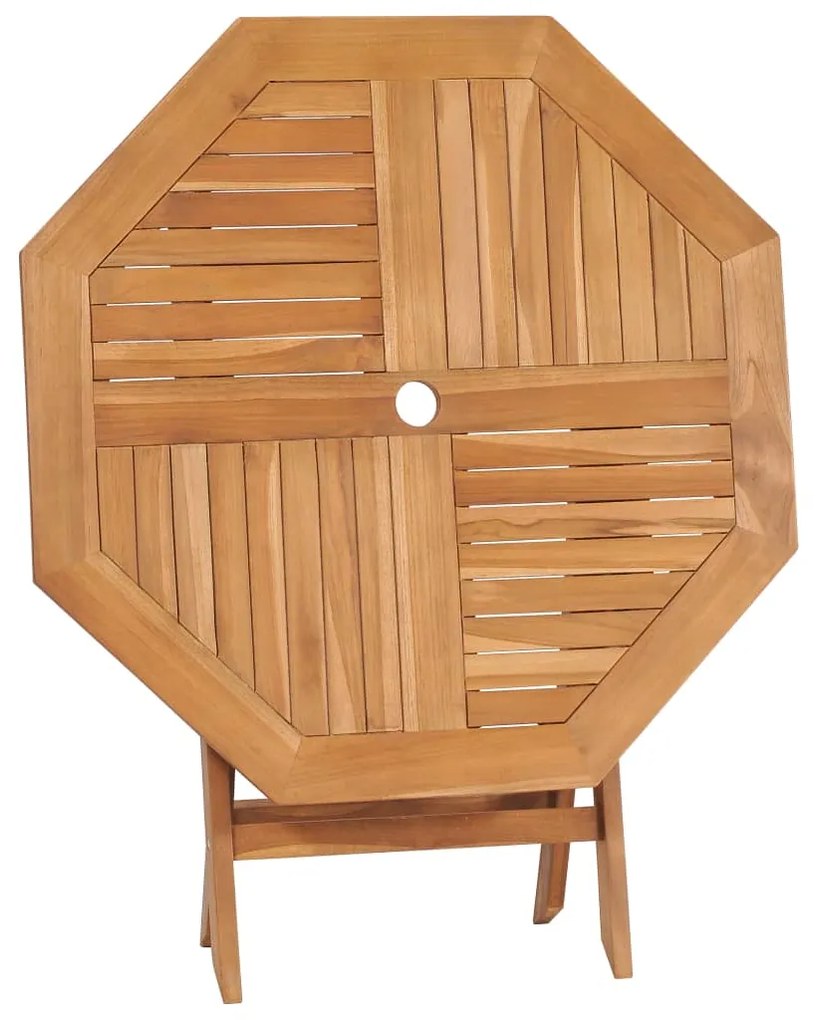 5 pcs conjunto de jantar p/ jardim madeira de teca maciça