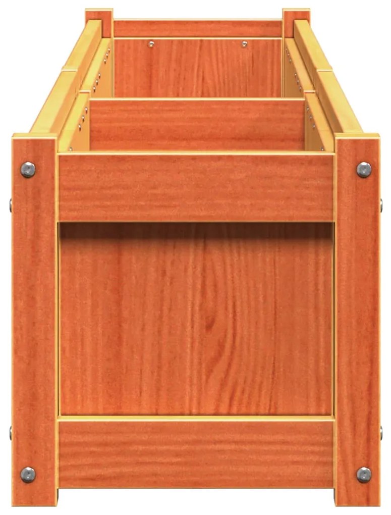 Vasos/floreiras de jardim 2 pcs pinho maciço castanho cera