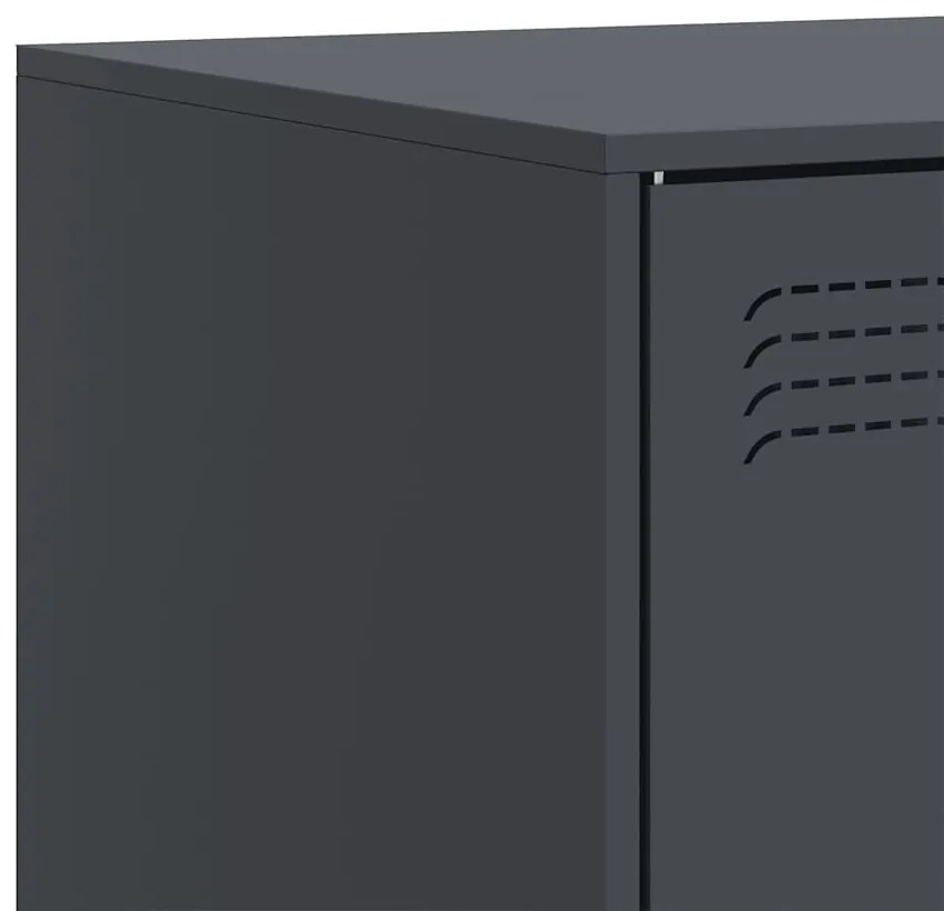 Móveis de TV 2 pcs 67x39x44 cm aço antracite