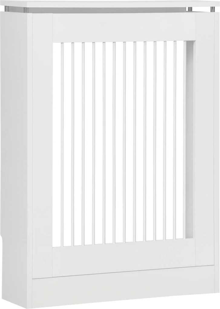HOMCOM Resguardo Aquecedor MDF Moderno Prateleira Sala Estar Quarto Escritório Design Elegante 60x18x84cm Branco Funcional | Aosom Portugal