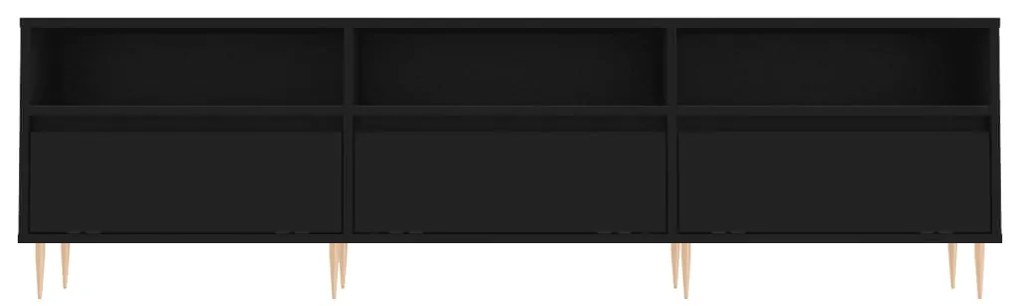 Móvel de TV 150x30x44,5 cm derivados de madeira preto