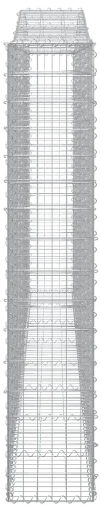 Cestos gabião arqueados 3pcs 400x30x160/180cm ferro galvanizado