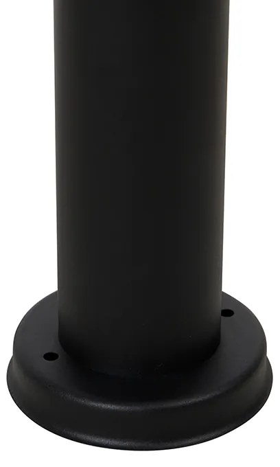 Candeeiro de pé exterior preto com globo transparente 50 cm IP44 - Sfera Moderno