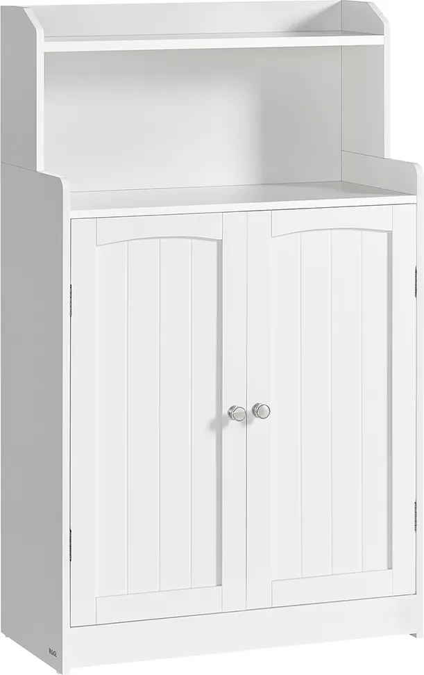 Armário de casa de banho com 2 portas e prateleiras 30 x 60 x 100 cm Branco
