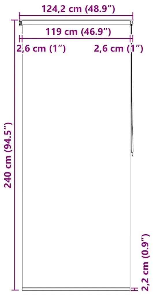 Estore de rolo para o duche 120x240 cm bolhas
